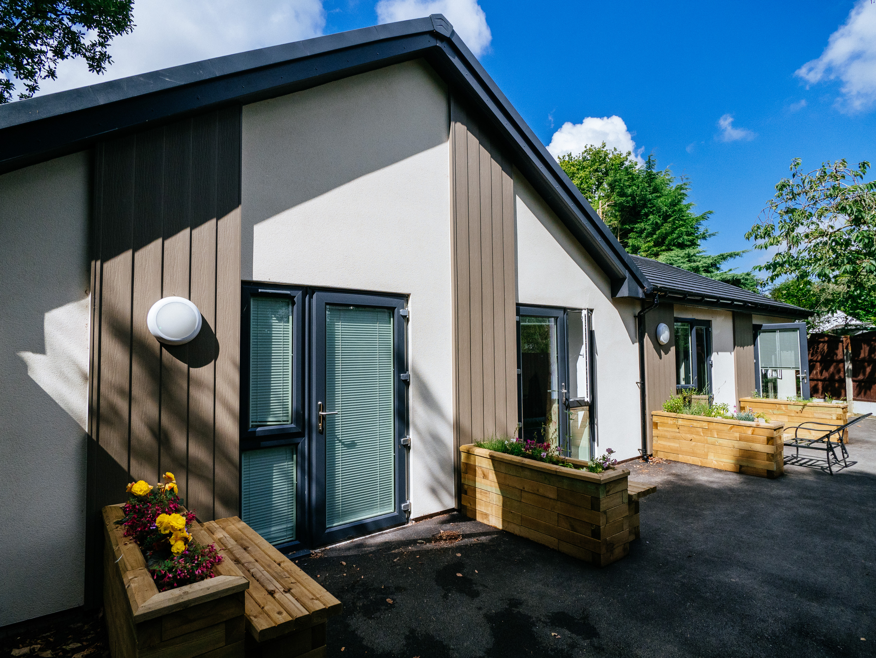 A read garden of a supported living property